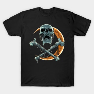 Skull and half moon T-Shirt